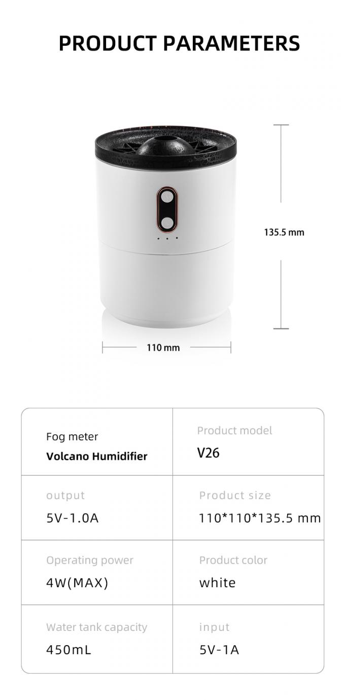 Hot Sale JellyFish núi lửa ẩm ướt Mini Portable Spray núi lửa hình dạng siêu âm ẩm ướt JellyFish ẩm ướt 10