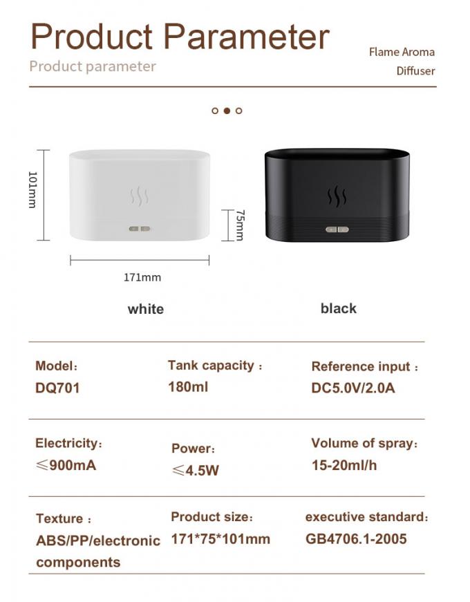 Homefish DropShipping Ngọn lửa Smart Humidifier Aroma Diffuser 2023 Air Humidifier Essential Oil Ngọn lửa mô phỏng siêu âm 15
