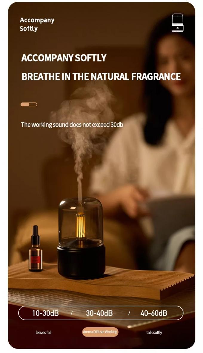 Máy tạo sương mù xịt H2o Máy tạo sương mù Máy khuếch đại mùi hương Dầu thiết yếu Máy gia vị không khí xe hơi Máy gia vị không khí nhỏ Mô phỏng bầu khí quyển Máy gia vị ánh sáng nến 8
