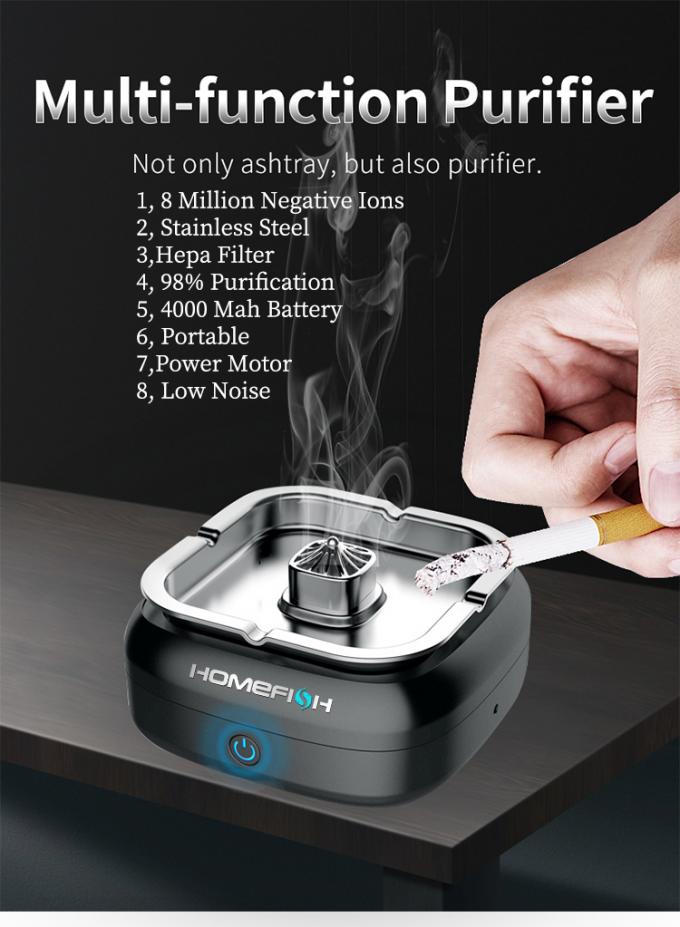 Homefish Thép không gỉ Máy lọc không khí xăng xăng điện đa chức năng Bộ lọc HEPA pin lâu bền Xăng xăng xăng xăng 1