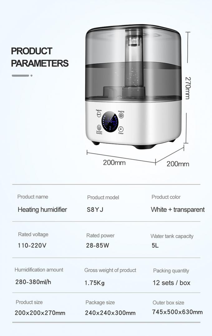 HOMEFISH BPA miễn phí 5L ẩm ướt dung lượng lớn với đèn UV khử trùng đèn điện 14
