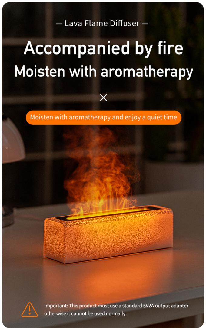 Lava Rainbow Flame Aroma Diffuser USB Điện khí quyển nhà ánh sáng 0