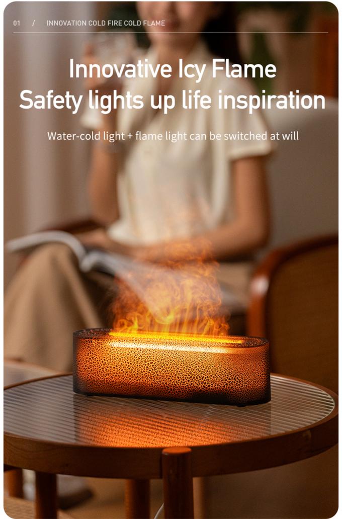 Lava Rainbow Flame Aroma Diffuser USB Điện khí quyển nhà ánh sáng 2