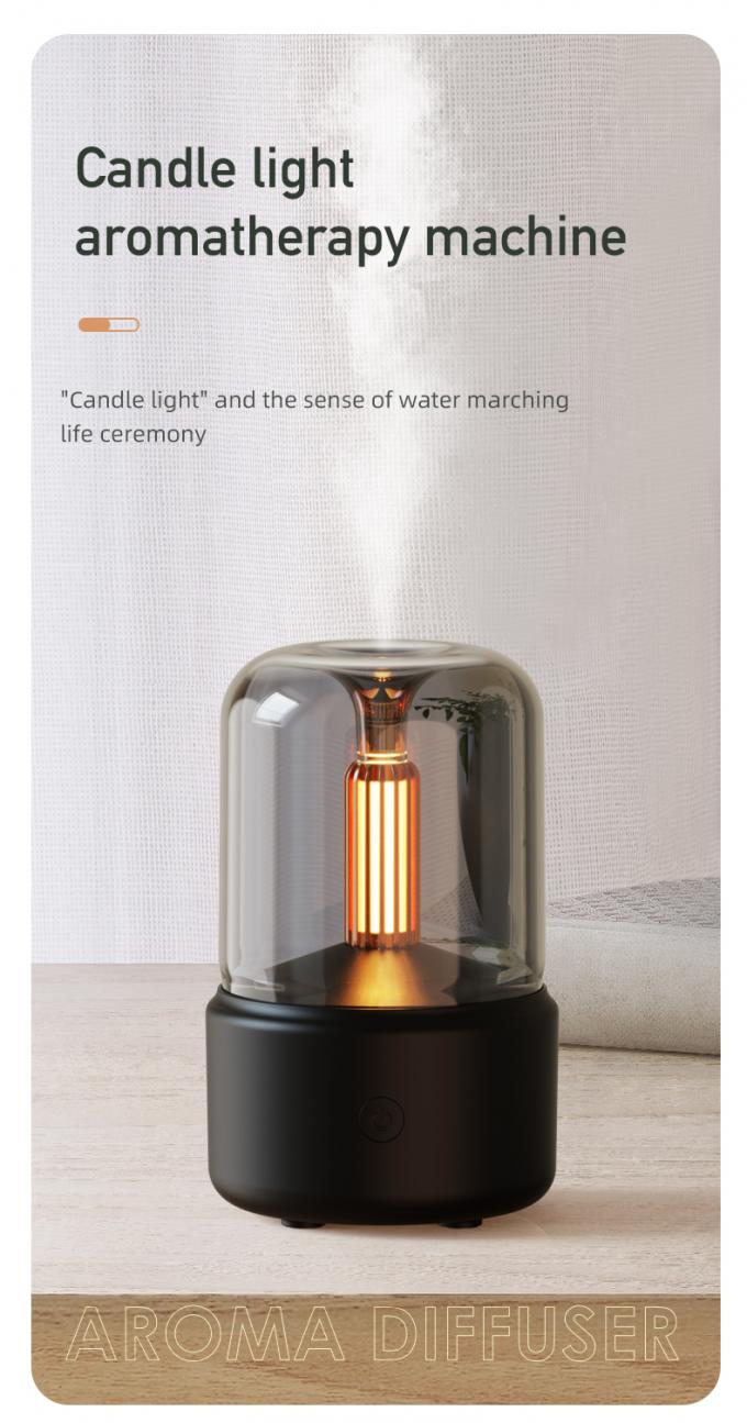USB Creative Candlelight Aromatic Diffuser và Humidifier Bảo vệ lỗi điện 0