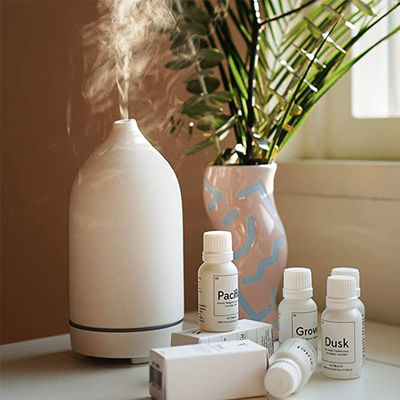 Giá tốt PP Ceramic Essential Oil Ultrasonic Aroma Humidifier Công suất 51-100ml trực tuyến