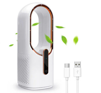 HOMEFISH Máy làm ẩm phòng quạt không lá USB Máy làm mát không khí sạc 3 Gear