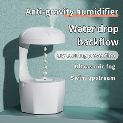 HOMEFISH chống trọng lực ẩm sương mù mát phòng nhỏ Máy làm ẩm dòng chảy phía sau màu trắng 800ml Capacity
