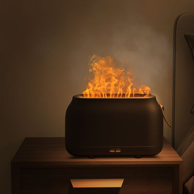 Giá tốt Dropshipping Humificador Rgb Light 180Ml Giáng sinh ẩm ướt siêu âm Flame Oil Diffuser Humidifier Flame Dropshipping trực tuyến